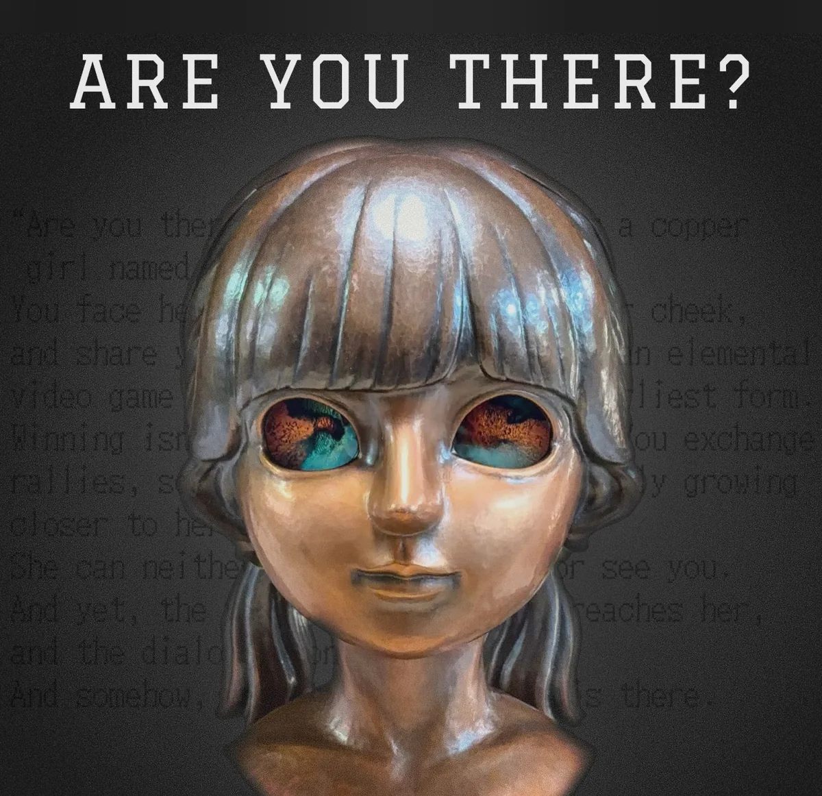 ARE YOU THERE? — 銅の鍛金で作られた少女の像 カガネ
