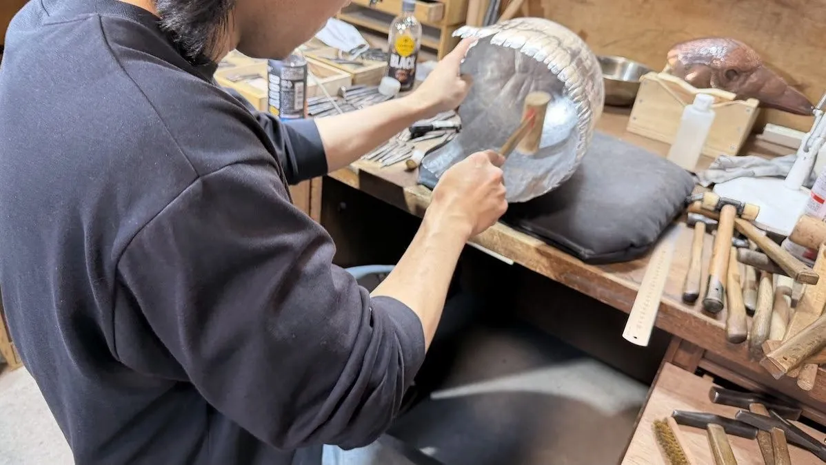 工房での作業